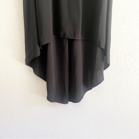 EILEEN FISHER 100% Silk Black Sleeveless High Low Tunic Style Dress Size Medium - Picture 5 of 9